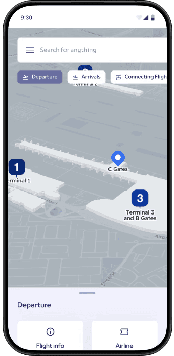 Dubai Airports Express Maps wayfinding app